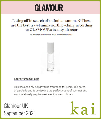 glamour uk - best travel perfume - kai fragrance - september 2021