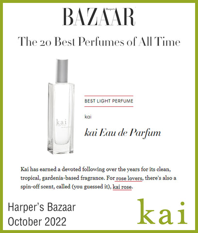 best light perfume - kai eau de parfum - harpers bazaar - october 2022