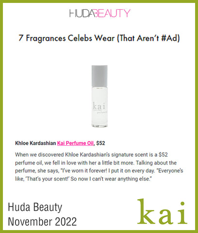 fragrances celebs wear - kai perfume oil