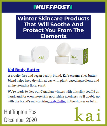 winter skin care - huffington post - kai body butter & buffer