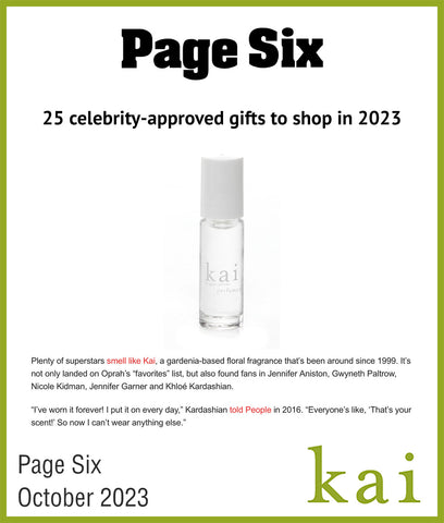 celebrity favorite gifts - kai perfume oil - page six - october 2023