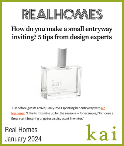 how to make your home inviting - kai room spray - real homes - january 2024
