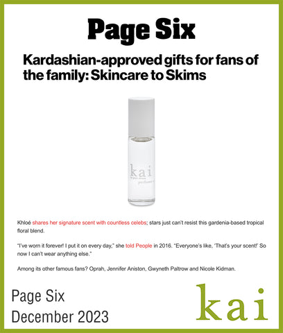 khloe kardashian signature scent - kai perfume oil - page six - december 2023