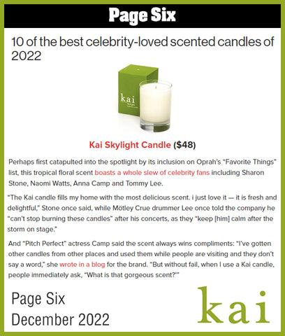 kai skylight candle - celebrity-loved scented candles - page six