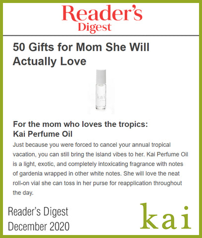 readers digest - 50 gifts mom will love - kai perfume oil