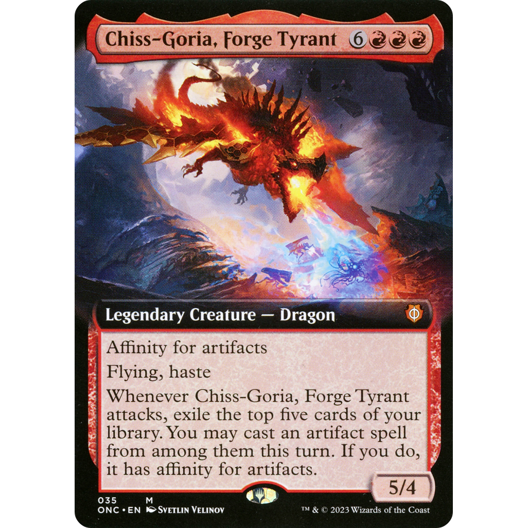 Chiss-Goria, Forge Tyrant (ONC-035) - Phyrexia: All Will Be One Commander: (Extended Art) Foil