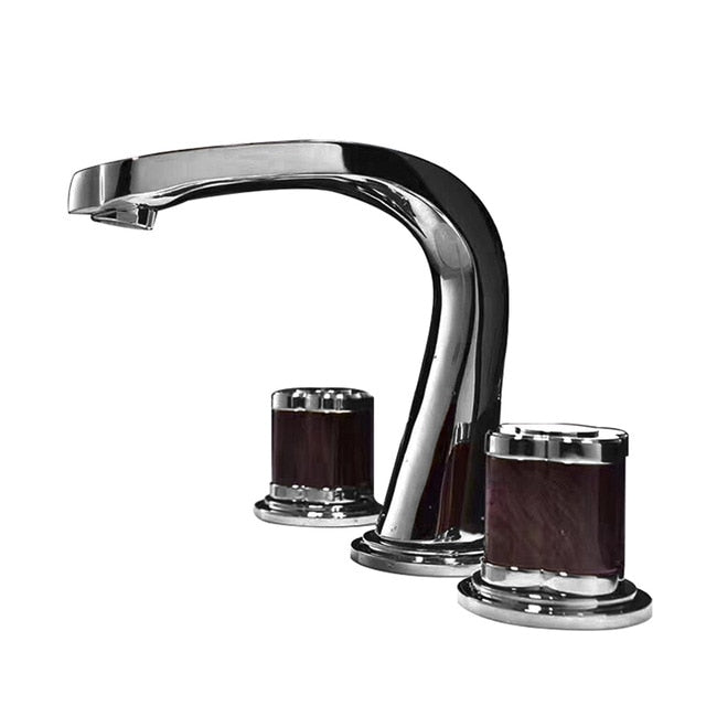 Gold Two Tone 8 Inch Wide Spread Bathroom Faucet – sanicanada