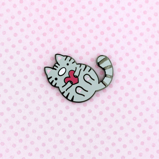 Cappuccino Cat Hard Enamel Pin — The Tabby Haberdashery