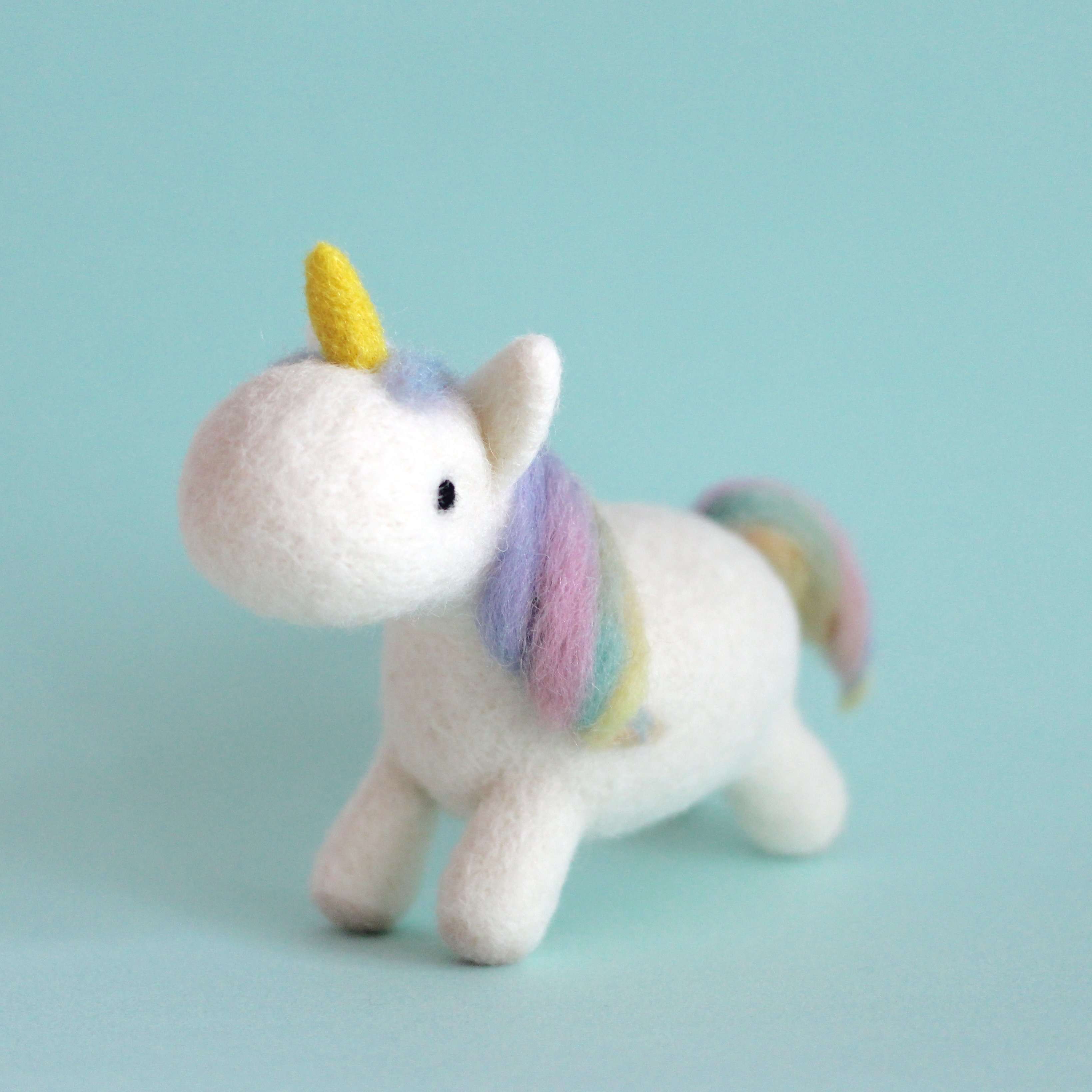 Needle Felted Rainbow Unicorn – Wild Whimsy Woolies