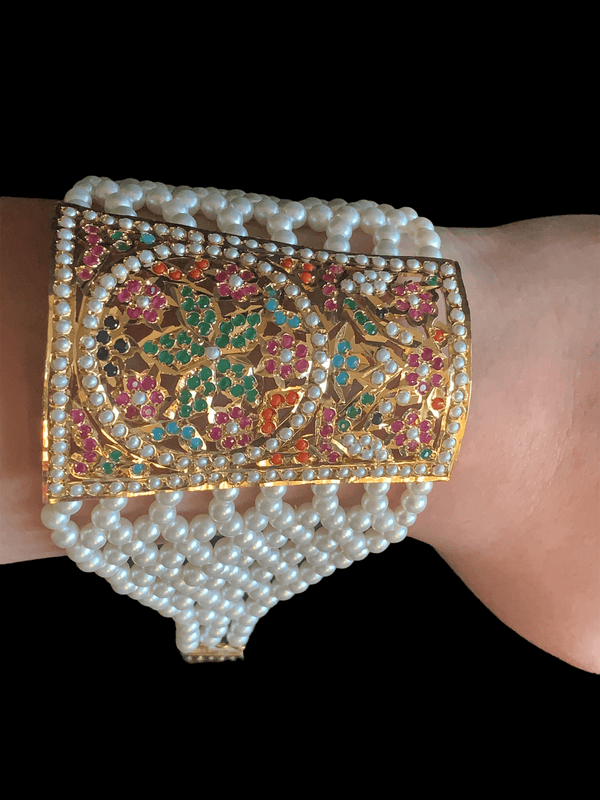 Ethnic Bridal Jewelry Hath Kalai Bracelet Indian Golden Filigree cuff Bangle  for Sale in Bronx, NY - OfferUp