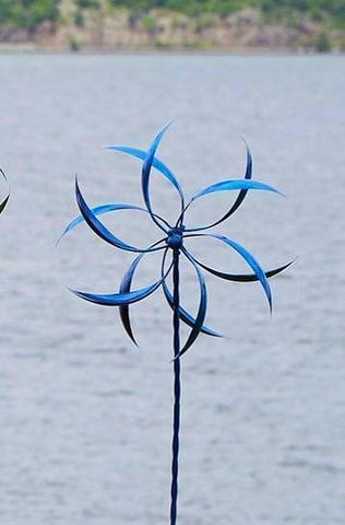 Happy Gardens - Blue Feather Wind Spinner