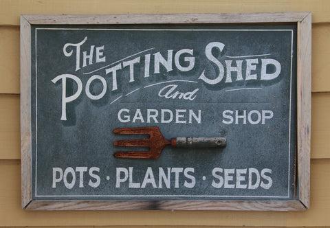 A cute garden sign