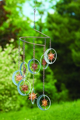 Happy Gardens - Hanging Sun and Moon Mobile