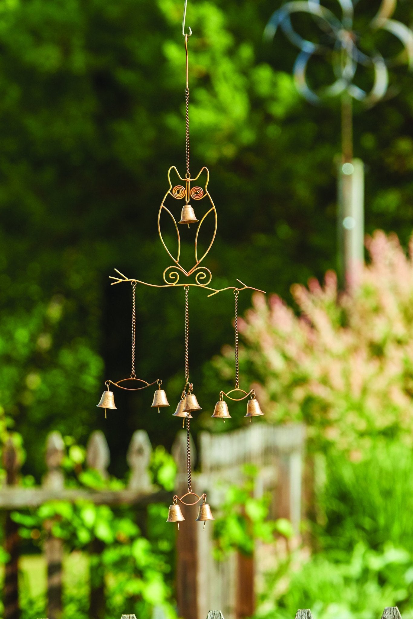 Happy Gardens - Owls with Bells Wind Chime