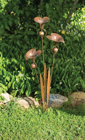 Happy Gardens - Triple Calla Lily Garden Stake