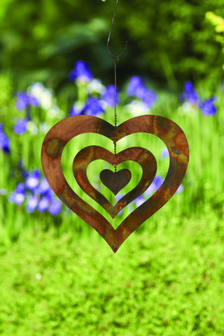 Happy Gardens - Triple Spinning Heart Ornament
