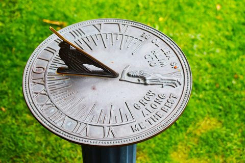 Sundial in grass