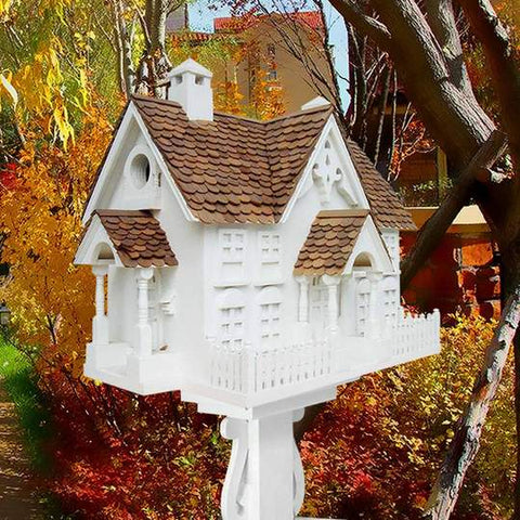 large white birdhouse