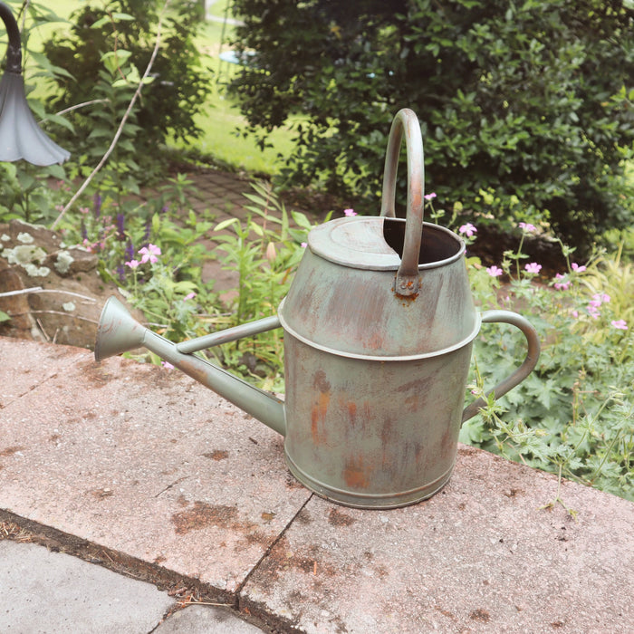 Antique Green Watering Can - Happy Gardens