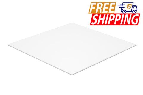 24 x 48 - 1/8 White Acrylic Plexiglass Sheet, Translucent 55% (2447) +  FREE CUT TO SIZE