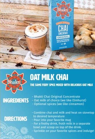 Frothed Chai Tea Latte with Oat Milk