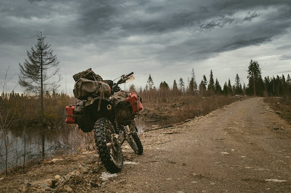 winter motorcycle camping
