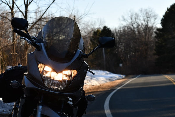 winter motorcycle camping