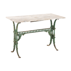 French Marble And Iron Patisserie Table