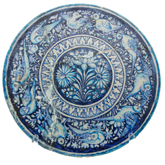 Circa 1820 Iznik Blue and White Plateau