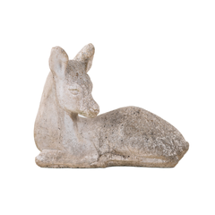 Small Cast Stone Fawn Deer Garden Ornament