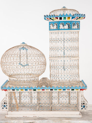 Polychrome Wire Birdcage, French 20th-Century