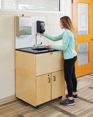 Jonti Craft 1372 Portable Sink in School Hallway