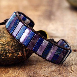 Healing Lapis Lazuli Amethyst Wrap Bracelet