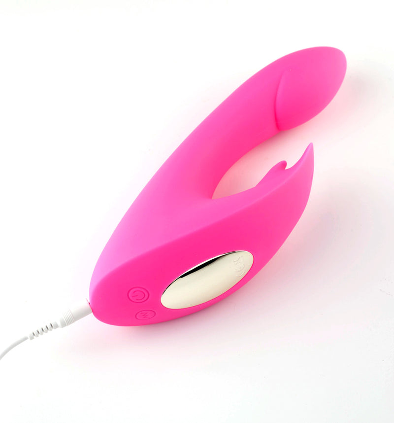 Leah Usb Rechargeable Silicone 10 Function Rabbit Vibrator Pink