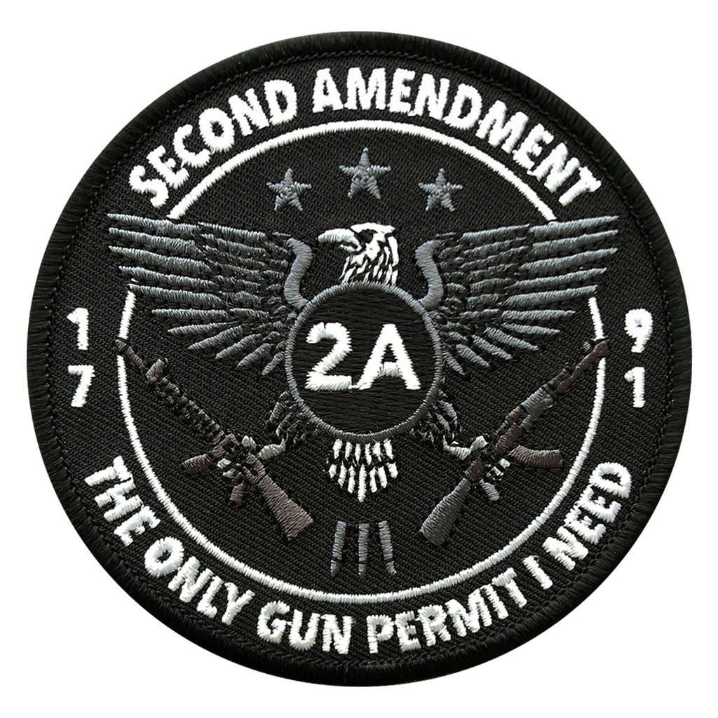 High resolution patch. 2 Amendment Patch. 2 Amendment 1791. Gun permit.