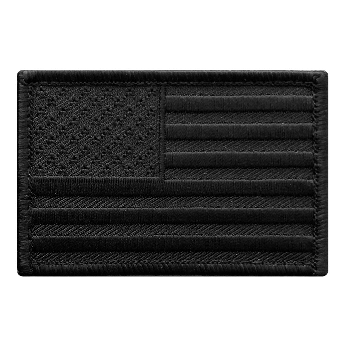 American Flag Patch (Embroidered Hook) (Black)