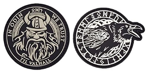 In Odin We Trust Viking God Raven Morale Patch [2PC Bundle - Hook Fast ...