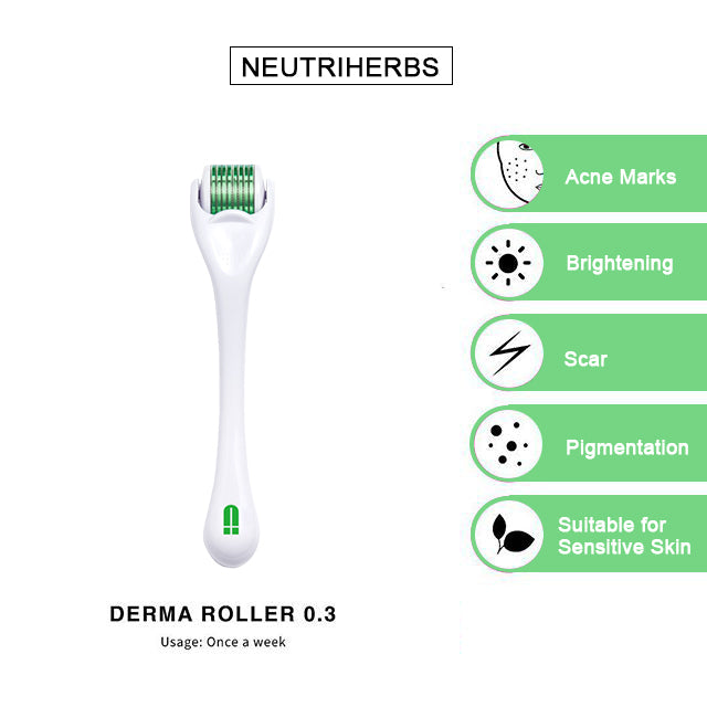 neutriherbs derma roller for acne and fine lines wrinkles