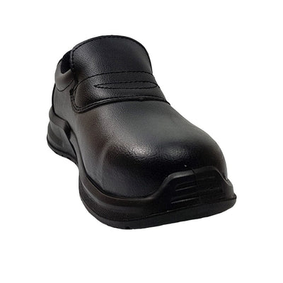 black slip on safety shoes