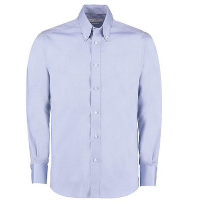 Kustom Kit KK188 Men's Long Sleeve Tailored Fit Premium Oxford Shirt Light Blue