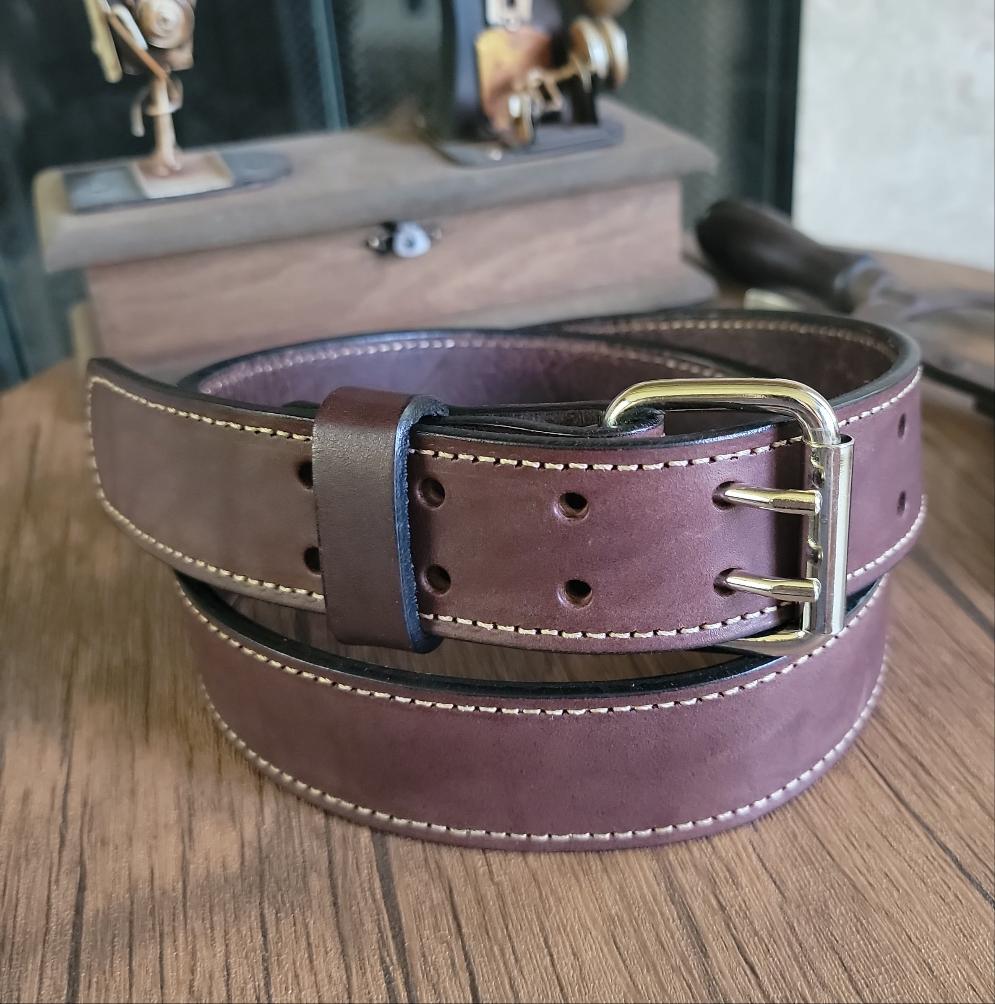 The Heavy Reinforcement Gun Belt | MADE IN USA | Full Grain Veg Tan Leather | Conceal Carry Belt