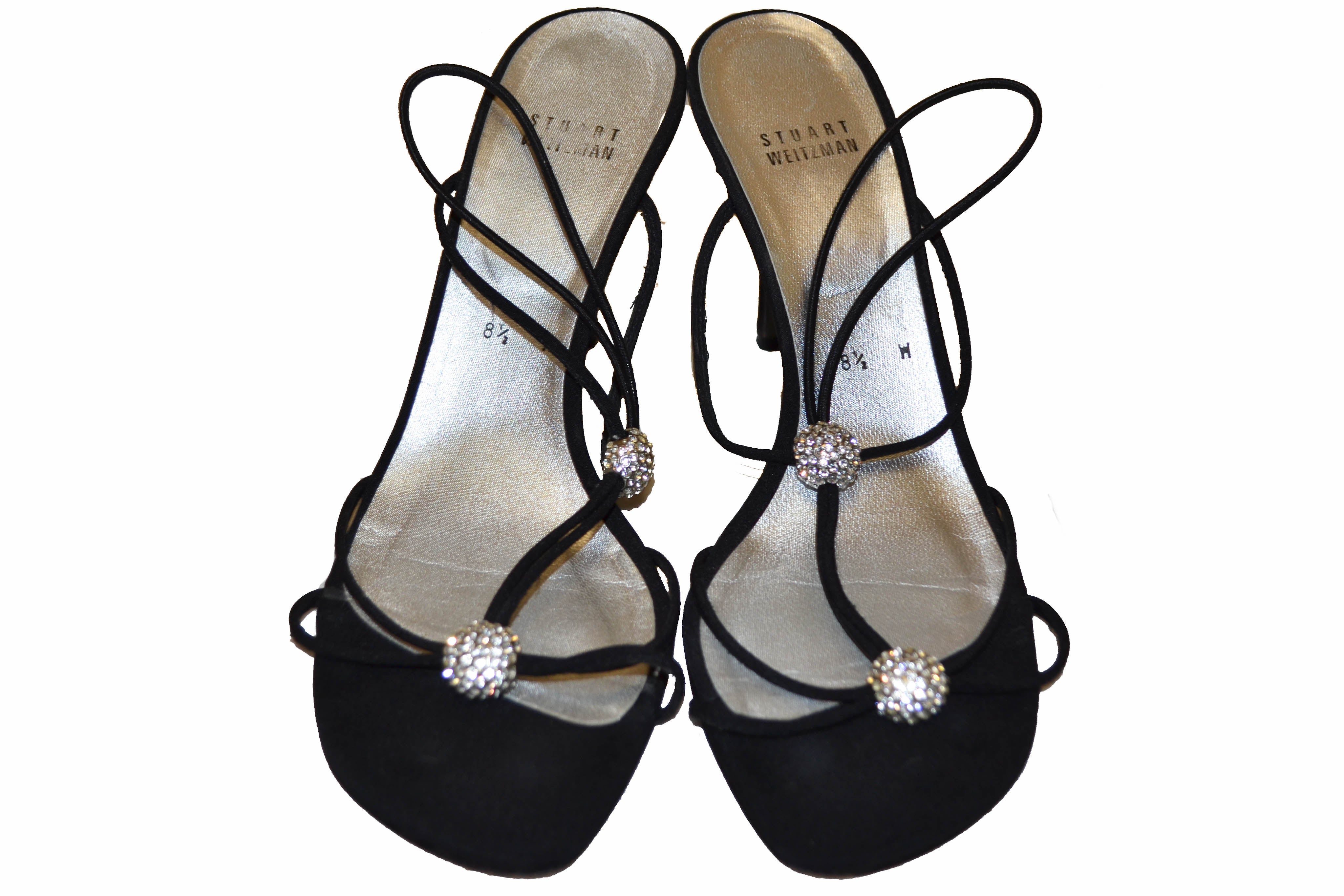 Authentic Stuart Weitzman Black Fabric Sandals Size 8.5 – Paris Station ...