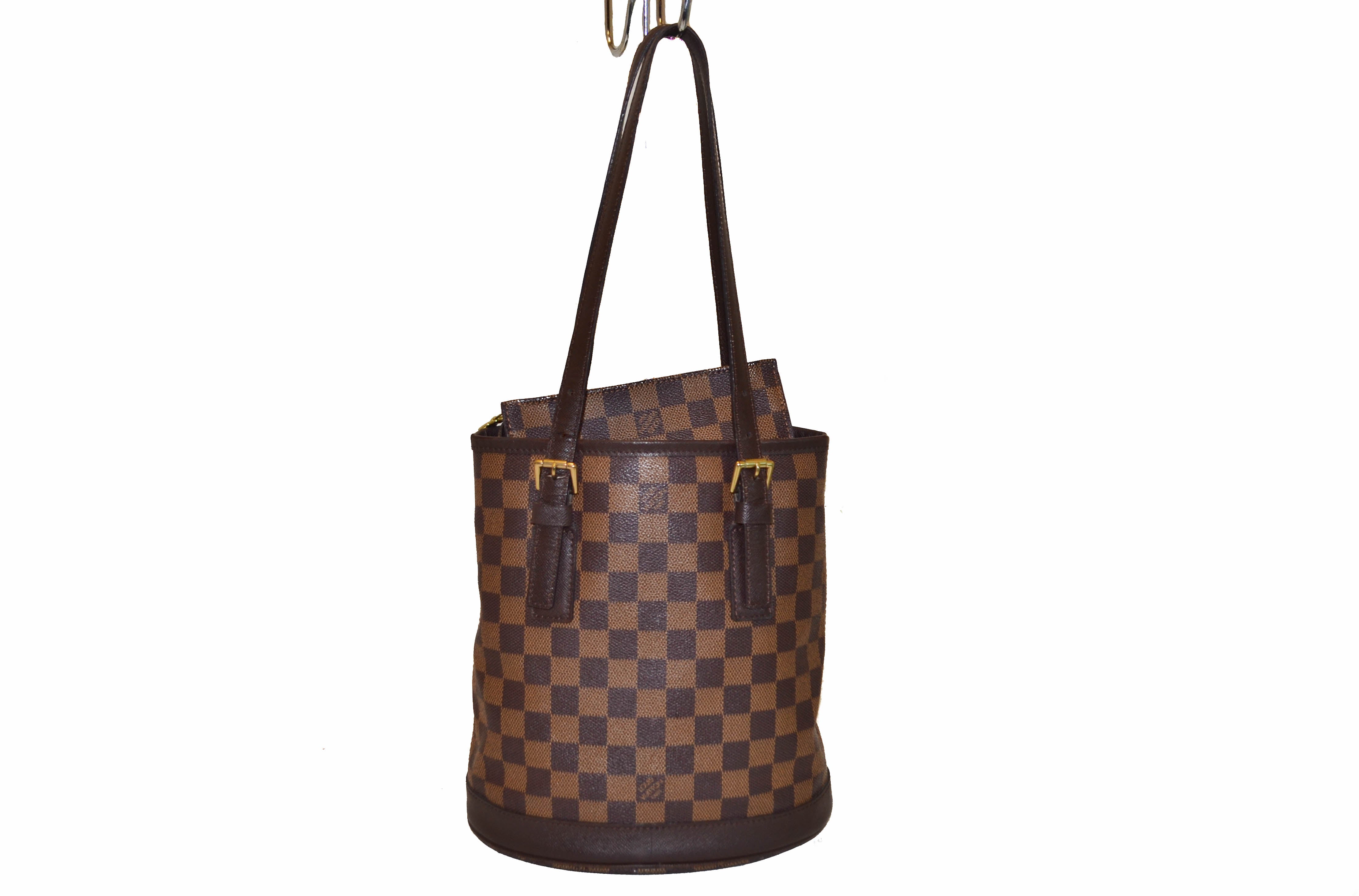 Authentic Louis Vuitton Damier Ebene Bucket PM Shoulder Bag – Paris Station Shop