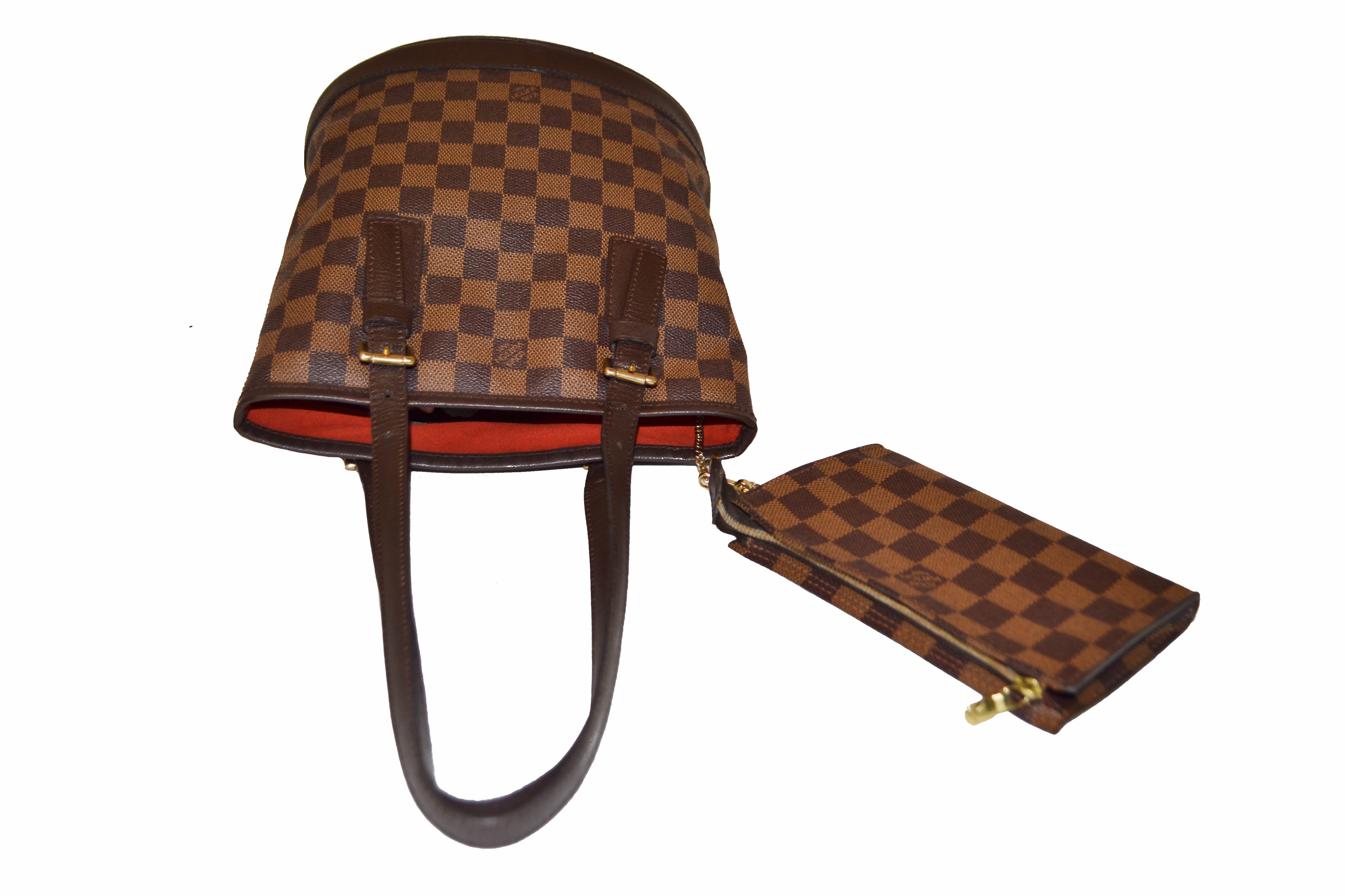 Authentic Louis Vuitton Damier Ebene Bucket PM Shoulder Bag – Paris Station Shop