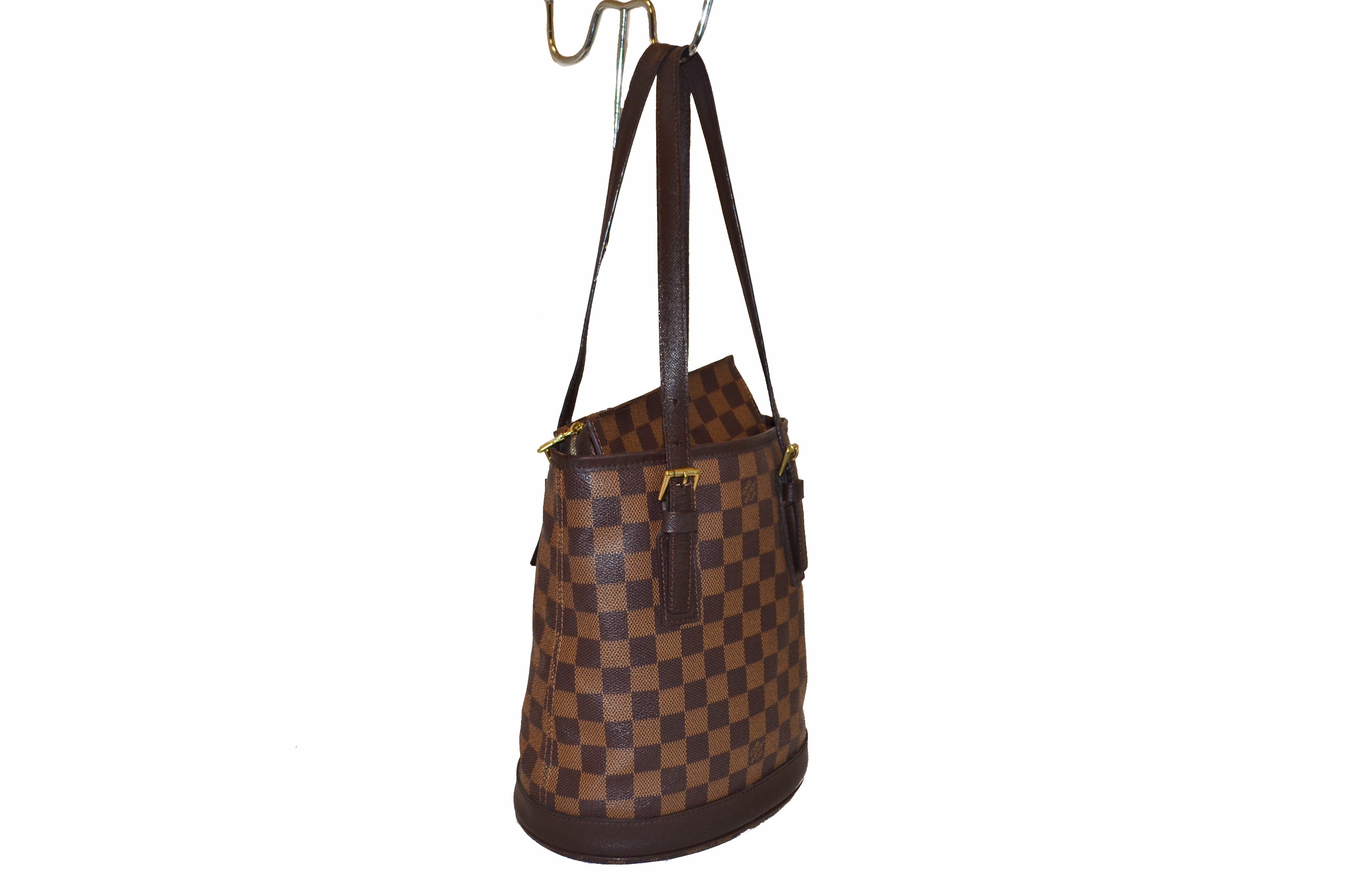 Authentic Louis Vuitton Damier Ebene Bucket PM Shoulder Bag – Paris Station Shop