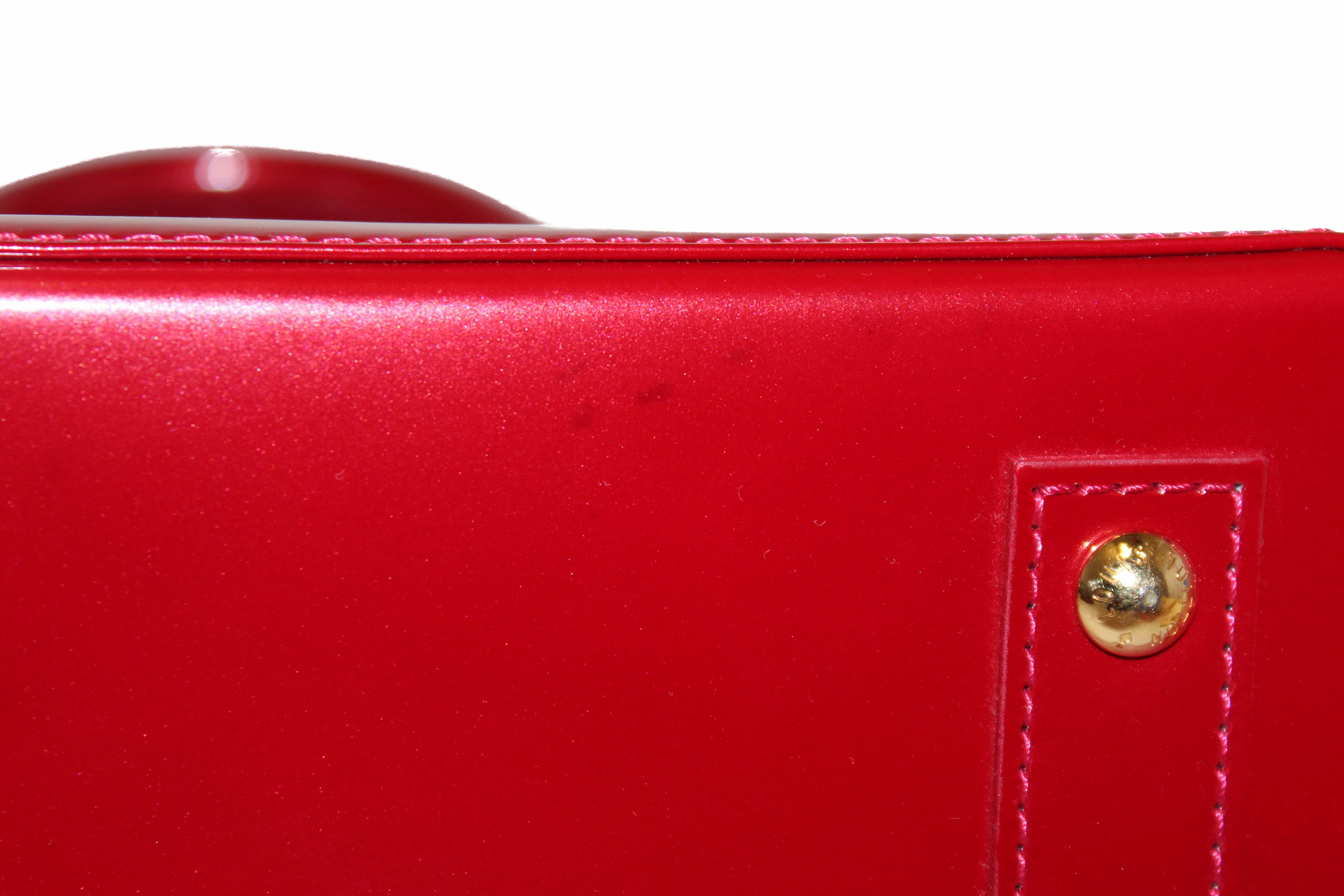 Louis Vuitton Pomme d'Amour Red Monogram Vernis Alma GM Bag For Sale at  1stDibs