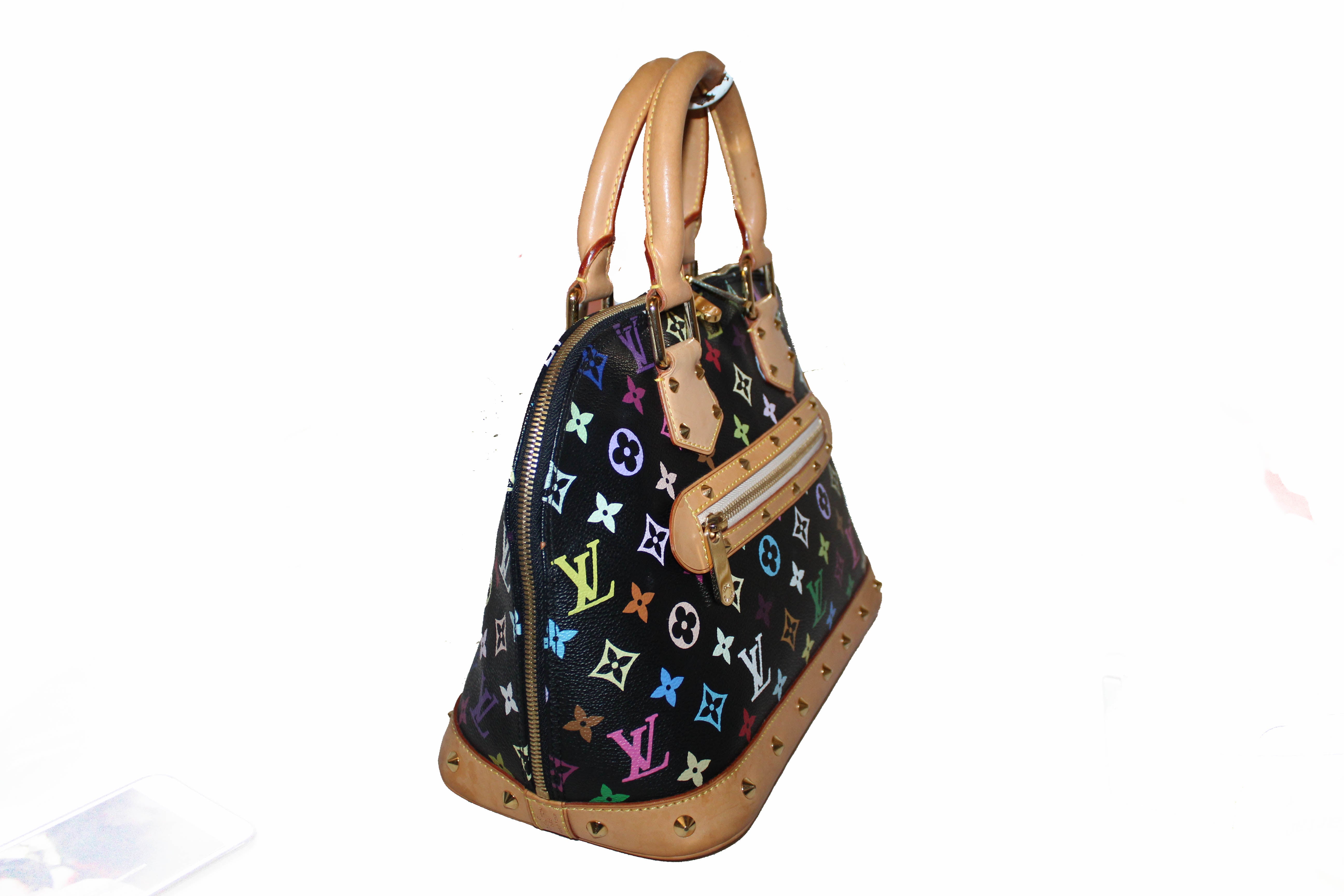 Authentic Louis Vuitton Black Multicolore Alma PM Hand Bag – Paris Station Shop