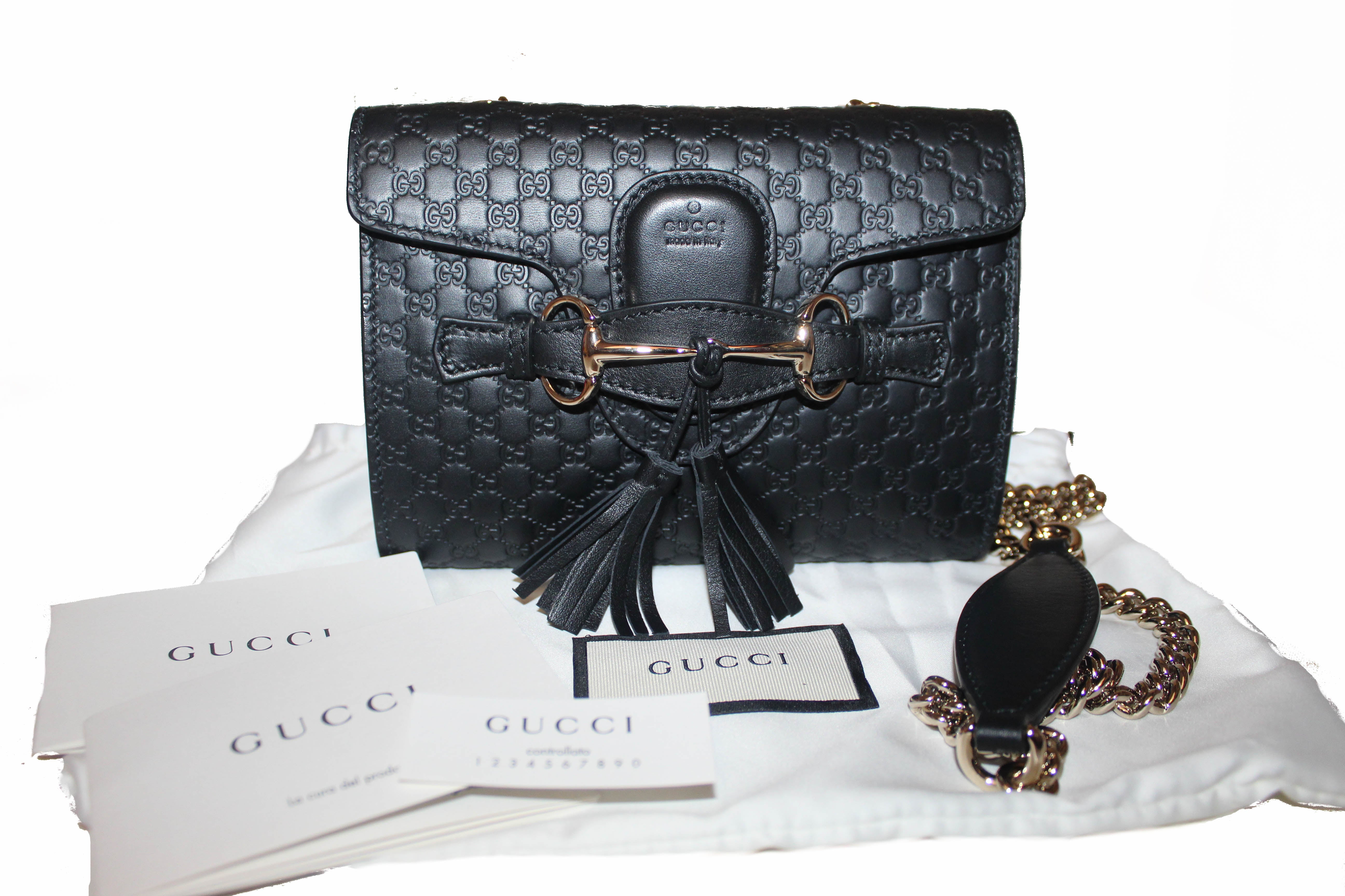 gucci black microguccissima