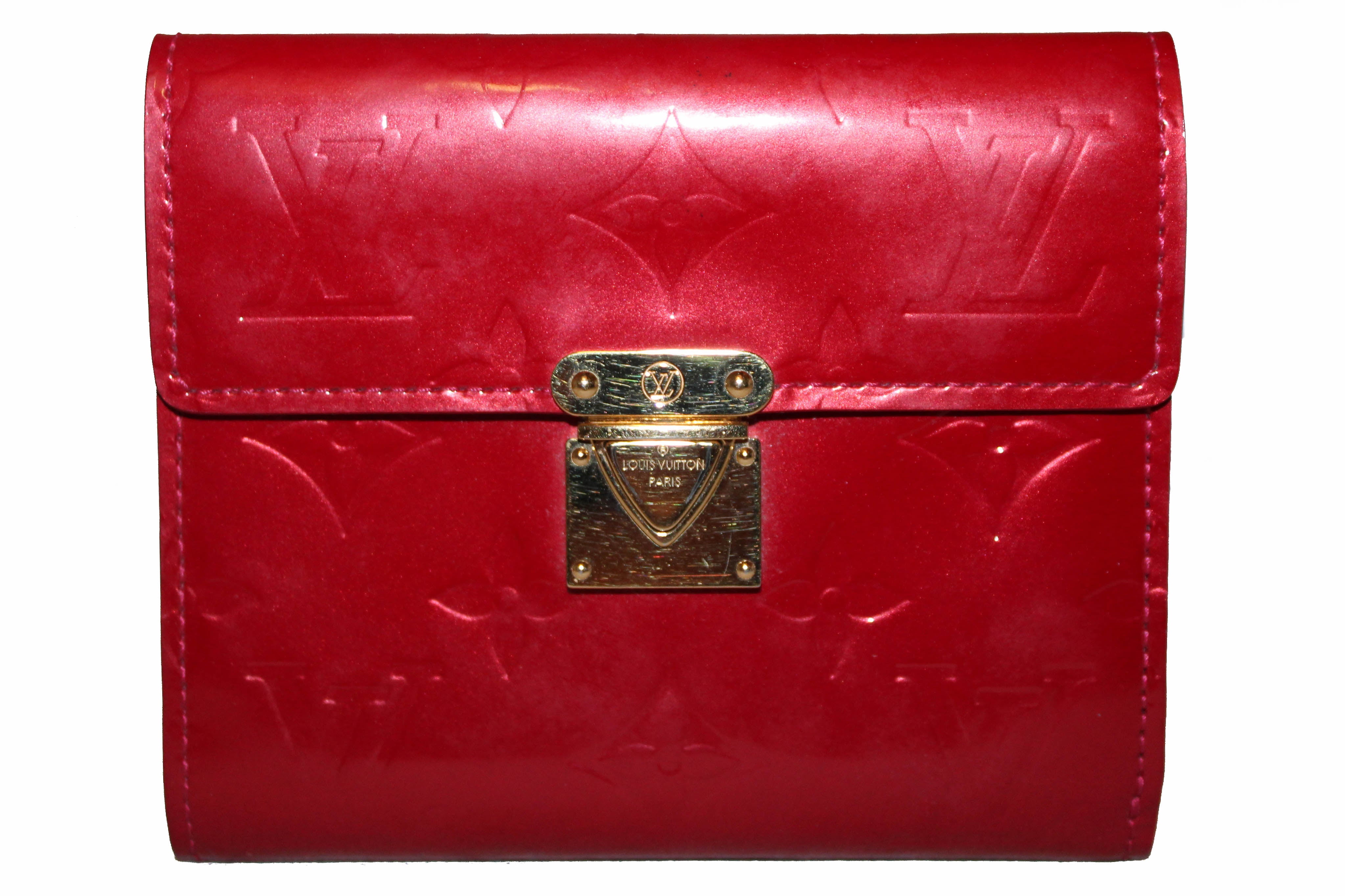 Authentic Louis Vuitton Red Monogram Vernis Leather Koala Wallet – Paris Station Shop