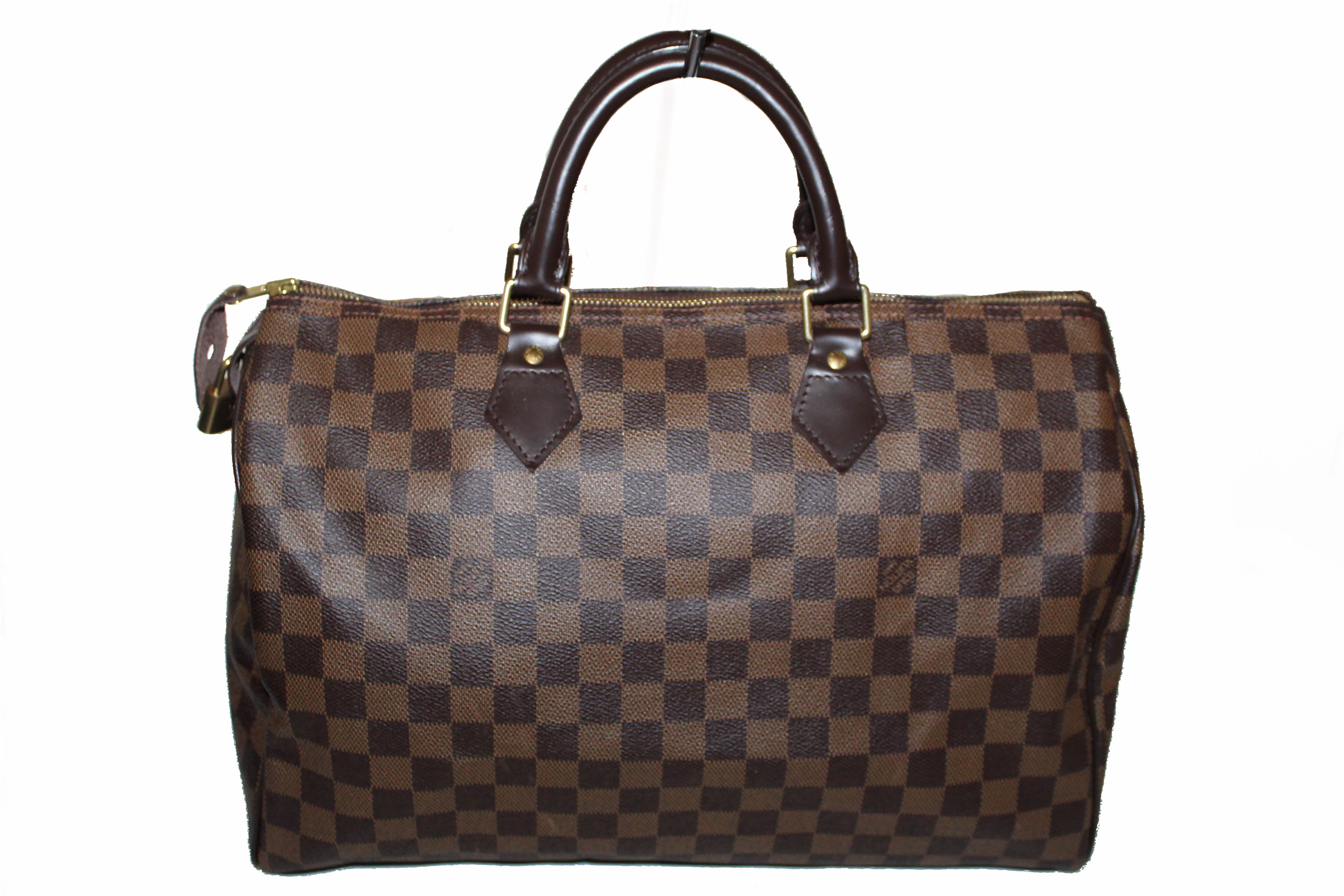 Authentic Louis Vuitton Damier Ebene Speedy 35 Handbag – Paris Station Shop